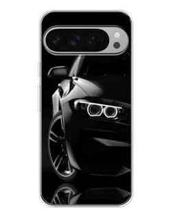 Чохол для Google Pixel 9 Pro XL з картинкою «Чорна BMW — профіль»