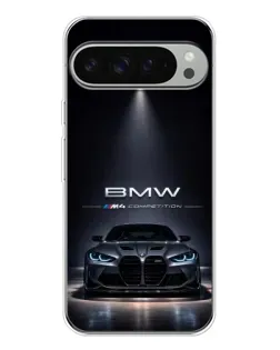 Чохол для Google Pixel 9 Pro XL з картинкою «BMW крізь нічне місто»