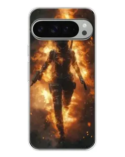Чехол для Google Pixel 9 Pro XL с картинкой «BMW — скорость в дожде»