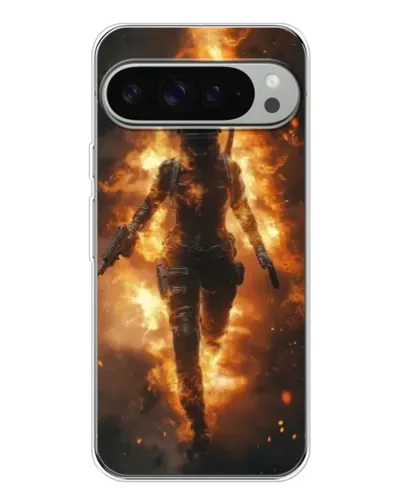Чехол для Google Pixel 9 Pro XL с картинкой «BMW — скорость в дожде»