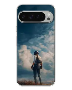 Чехол для Google Pixel 9 Pro XL с картинкой «Герой PUBG на скале»