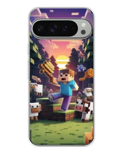Чехол для Google Pixel 9 Pro XL с картинкой «Стив на ферме»