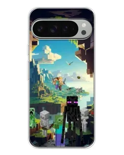 Чехол для Google Pixel 9 Pro XL с картинкой «Эндермен в лесу»