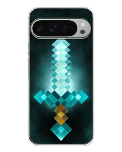 Чехол для Google Pixel 9 Pro XL с картинкой «Алмазный меч неон»