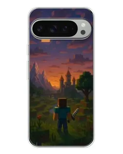 Чехол для Google Pixel 9 Pro XL с картинкой «Стив у башни»