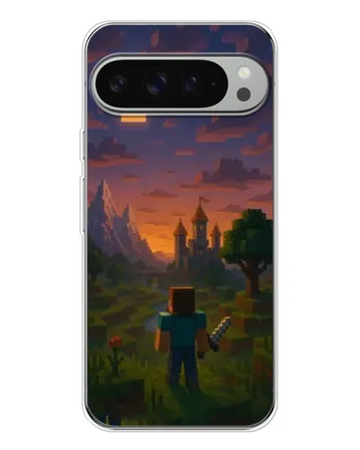 Чехол для Google Pixel 9 Pro XL с картинкой «Стив у башни»