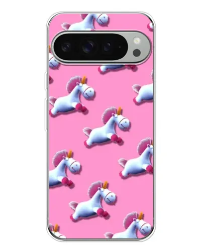 Чехол для Google Pixel 9 Pro XL с картинкой «Единороги на розовом»