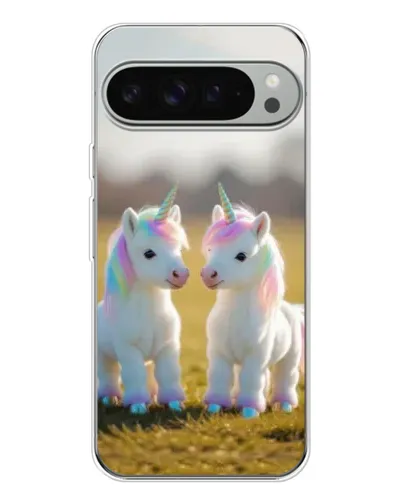 Чехол для Google Pixel 9 Pro XL с картинкой «Пара единорогов»