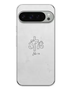 Чехол для Google Pixel 9 Pro XL с картинкой «Иоанна 3:16 Крест»