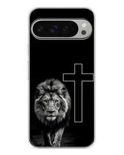 Чехол для Google Pixel 9 Pro XL с картинкой «Лев и Крест»
