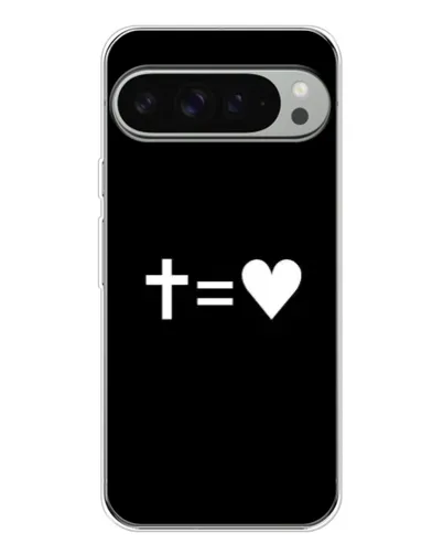 Чехол для Google Pixel 9 Pro XL с картинкой «Крест и Сердце»