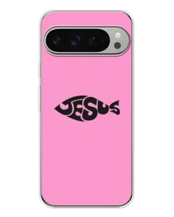 Чехол для Google Pixel 9 Pro XL с картинкой «Розовый символ  Jesus»