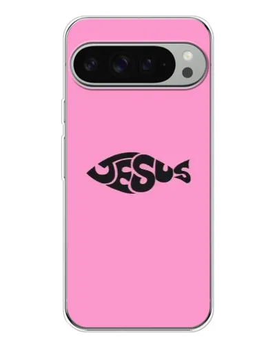 Чехол для Google Pixel 9 Pro XL с картинкой «Розовый символ  Jesus»