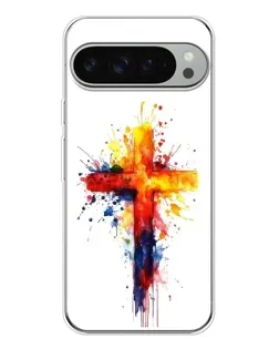 Чехол для Google Pixel 9 Pro XL с картинкой «Акварельный крест»