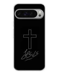 Чехол для Google Pixel 9 Pro XL с картинкой «Графический крест Jesus»