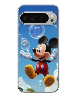 Чехол для Google Pixel 9 Pro XL с картинкой «Mickey и мыльные пузыри»