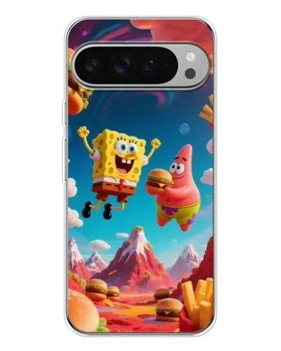 Чехол для Google Pixel 9 Pro XL с картинкой «Космический фастфуд»