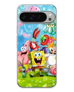 Чехол для Google Pixel 9 Pro XL с картинкой «Губка Боб и друзья»