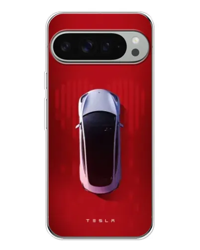 Чехол для Google Pixel 9 Pro XL с картинкой «Tesla Top View»