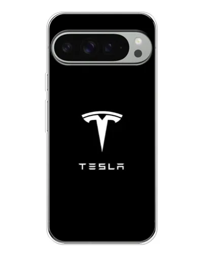 Чехол для Google Pixel 9 Pro XL с картинкой «Tesla White Logo»
