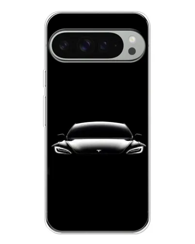 Чехол для Google Pixel 9 Pro XL с картинкой «Фары Tesla Night»