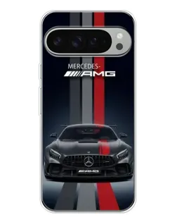 Чехол для Google Pixel 9 Pro XL с картинкой «Mercedes — белый карбон»