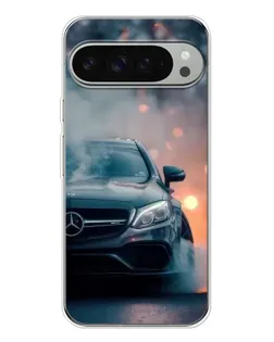 Чохол для Google Pixel 9 Pro XL з картинкою «Mercedes — нічне місто»
