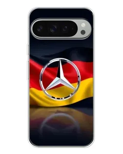 Чехол для Google Pixel 9 Pro XL с картинкой «Mercedes — флаг Германии»
