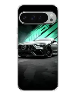 Чехол для Google Pixel 9 Pro XL с картинкой «Темный Mercedes AMG»