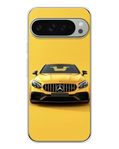 Чехол для Google Pixel 9 Pro XL с картинкой «Желтый Mercedes GT»
