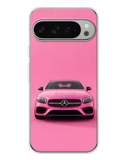 Чехол для Google Pixel 9 Pro XL с картинкой «Розовый Mercedes AMG»