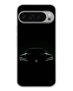 Чехол для Google Pixel 9 Pro XL с картинкой «Mercedes — силуэт авто»