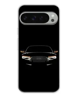 Чехол для Google Pixel 9 Pro XL с картинкой «Audi — ночной контур»
