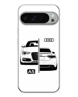 Чехол для Google Pixel 9 Pro XL с картинкой «Audi — контрастный дизайн»