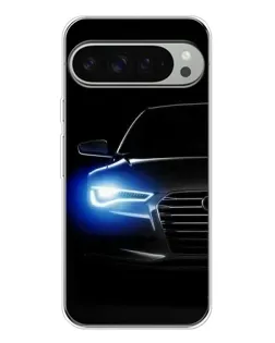 Чехол для Google Pixel 9 Pro XL с картинкой «Неоновый взгляд Audi»