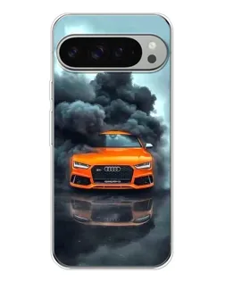 Чехол для Google Pixel 9 Pro XL с картинкой «Audi в облаках дыма»