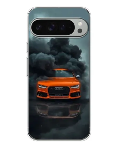 Чехол для Google Pixel 9 Pro XL с картинкой «Audi в облаках дыма»