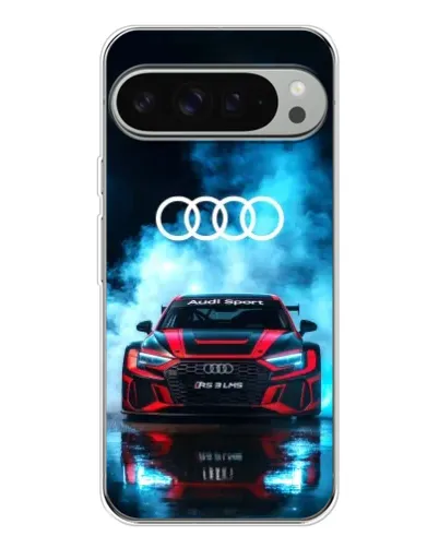 Чехол для Google Pixel 9 Pro XL с картинкой «Audi Sport — неон»