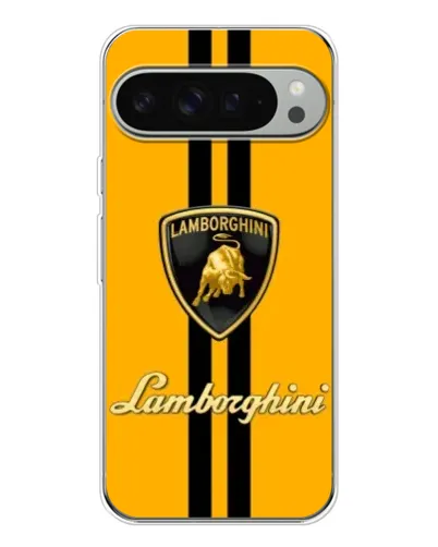 Чехол для Google Pixel 9 Pro XL с картинкой «Lamborghini Stripe желтый»