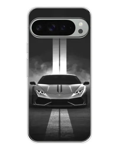 Чехол для Google Pixel 9 Pro XL с картинкой «Lamborghini симметрия дорог»