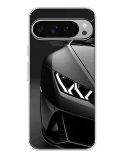 Чехол для Google Pixel 9 Pro XL с картинкой «Lamborghini фары детализация»