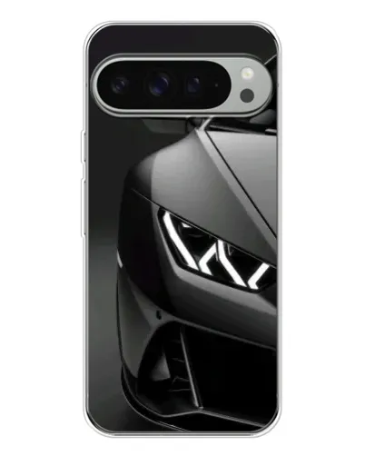 Чехол для Google Pixel 9 Pro XL с картинкой «Lamborghini фары детализация»