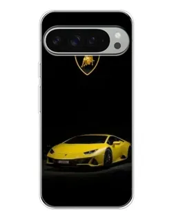 Чехол для Google Pixel 9 Pro XL с картинкой «Lamborghini желтый акцент»