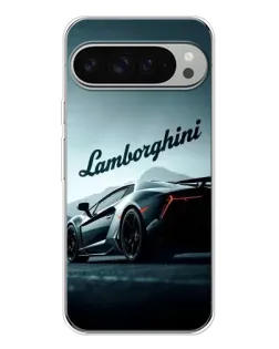 Чехол для Google Pixel 9 Pro XL с картинкой «Классическая надпись Lamborghini»