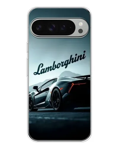 Чехол для Google Pixel 9 Pro XL с картинкой «Классическая надпись Lamborghini»