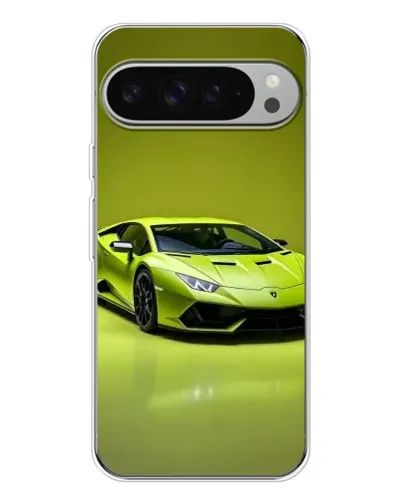 Чехол для Google Pixel 9 Pro XL с картинкой «Салатовый Lamborghini Huracan»