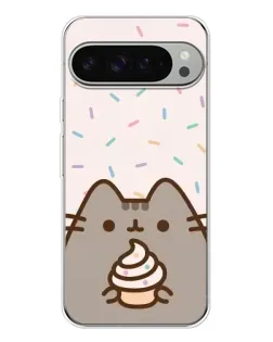 Чехол для Google Pixel 9 Pro XL с картинкой «Пушин с кексом»