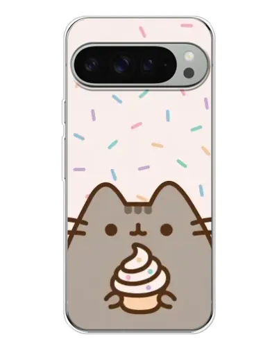 Чехол для Google Pixel 9 Pro XL с картинкой «Пушин с кексом»