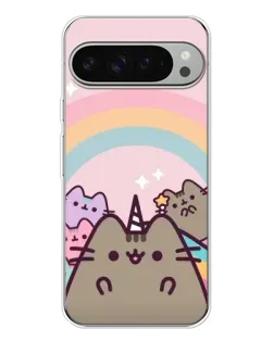 Чехол для Google Pixel 9 Pro XL с картинкой «Единорог Pusheen»