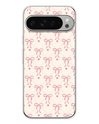 Чехол для Google Pixel 9 Pro XL с картинкой «Розовые бантики Coquette»